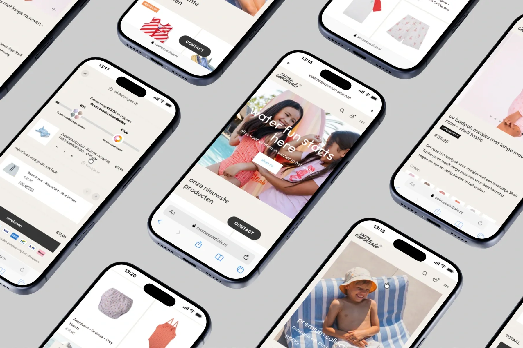Mobiele webshop Swim Essentials